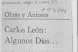 Carlos León, algunos días --