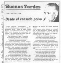 Desde el cansado polvo