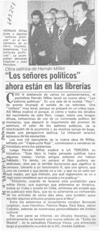 "Los Señores políticos" ahora están en la librerías.