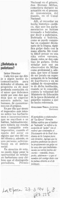 ¿Bofetada o puñetazo?