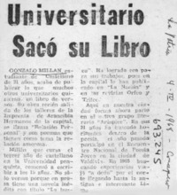 Universitario sacó su libro.