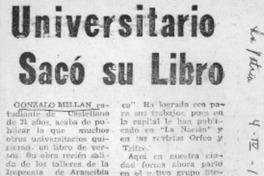 Universitario sacó su libro.