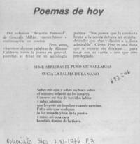 Poemas de hoy.