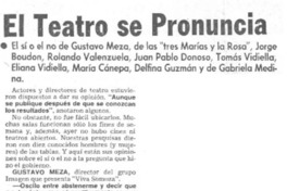 El Teatro se pronuncia.