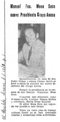 Manuel Fco. Mesa Seco nuevo presidente del grupo Ancoa.