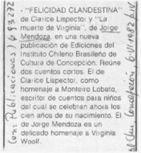 Felicidad clandestina.