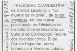 Felicidad clandestina.