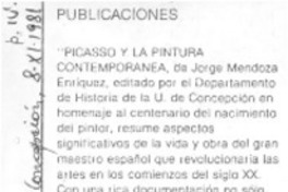 Picasso y la pintura contemporánea.