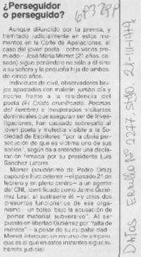 Perseguidor o perseguido?.