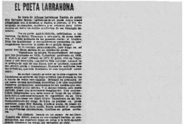 El poeta Larrahona