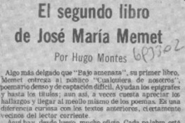 El segundo libro de José María Memet