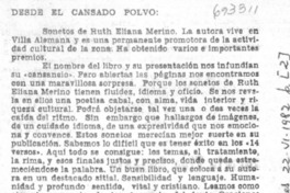 Desde el cansado polvo