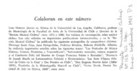 Colaboran en este número.