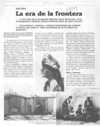 La era de la frontera
