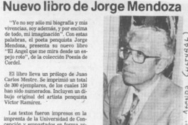 Nuevo libro de Jorge Mendoza.