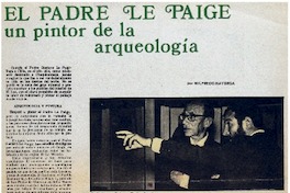 El padre Le Paige un pintor de la arqueología