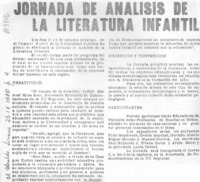 Jornada de análisis de la literatura infantil.