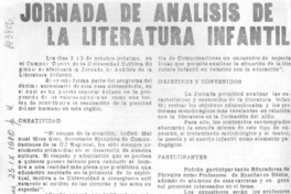Jornada de análisis de la literatura infantil.