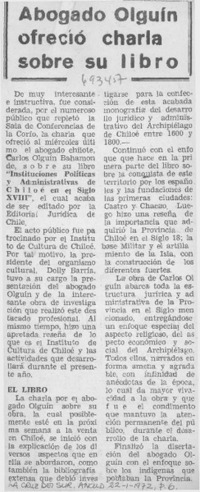 Abogado Olguín ofreció charla sobre su libro.