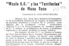 "Maule U.C." y los "territorios" de Mesa Seco