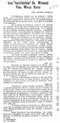 Los "territorios" de Manuel Fco. Mesa Seco