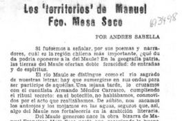 Los "territorios" de Manuel Fco. Mesa Seco