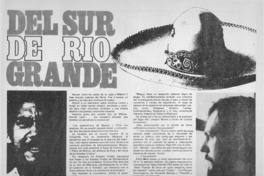 Del sur de río grande: [entrevista]