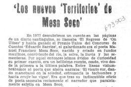 Los nuevos "territorios" de Mesa Seco