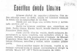 Escritos desde Linares