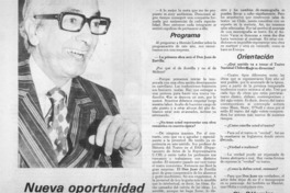 Nueva oportunidad para el Teatro en Chile: [entrevista]