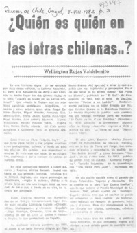 Quién es quién en las letras chilenas?