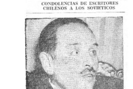 Condolencias de escritores chilenos a los soviéticos.