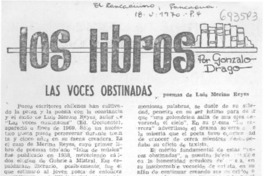 Las voces obstinadas