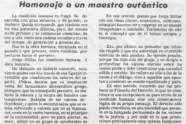 Homenaje a un maestro auténtico