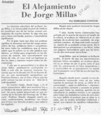 El alejamiento de Jorge Millas