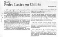 Pedro Lastra en Chillán