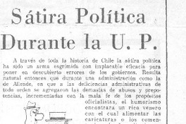 Sátira política durante la U.P.