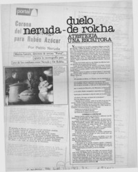 Duelo Neruda-De Rokha, atestigua una escritora.