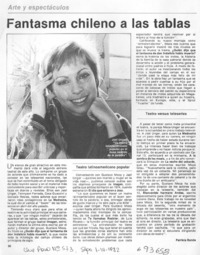 Fantasma chileno a las tablas