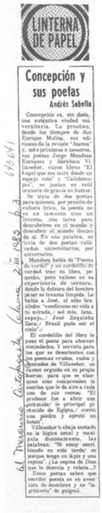 Concepción y sus poetas