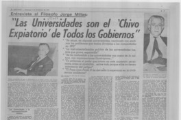 Las universidades son el "Chivo expiatorio" de todos los gobiernos" : [entrevista]