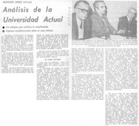 Análisis de la universidad actual.