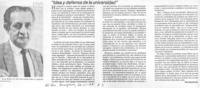 Idea y defensa de la universidad