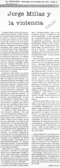 Jorge Millas y la violencia