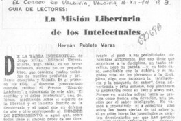 La misión libertaria de los intelectuales