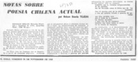 Notas sobre poesía chilena actual