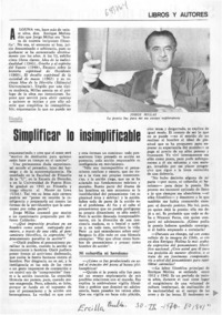 Simplificar lo insimplificable : [entrevista]