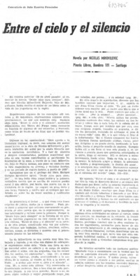 Entre el cielo y el silencio