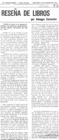 Entre el cielo y el silencio