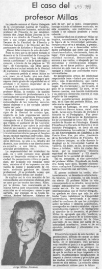 El caso del profesor Millas